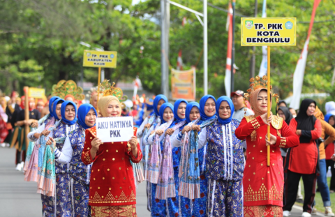 Memupuk Rasa Kebersamaan, TP PKK Gelar Jambore Kader PKK se-Provinsi Bengkulu