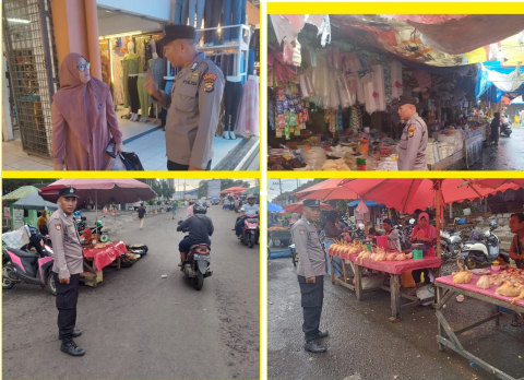 Sambang Silahturahmi, Polsek Ratu Samban Berikan Imbaun kepada Pedagang