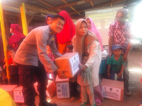 Polres Kaur Hadiri Program TNI AD Manunggal Pencanangan Air Bersih dan Penurunan Stunting 