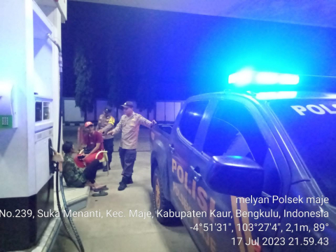 Cegah Terjadinya Tindak Pidana, Polsek Maje Patroli KRYD 