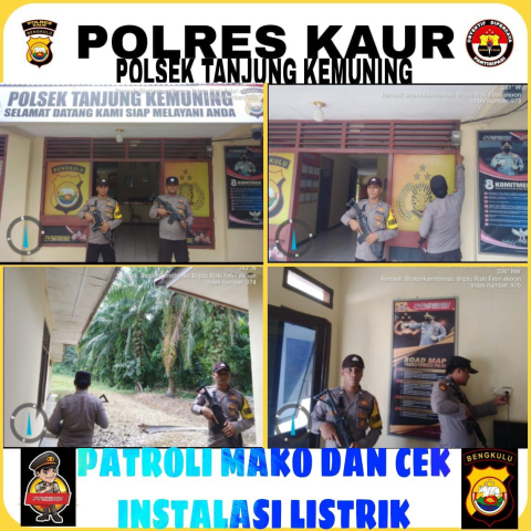 Hari Minggu, Polres Kaur dan Polsek Jajaran Cek Instalasi Listrik Mako 