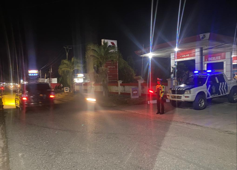 Patroli Blue Light, Personel Sat Lantas Polres Kaur Sasar Kamseltibcar