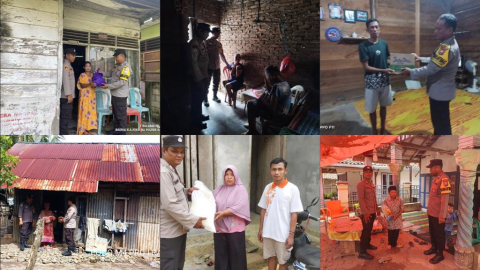 Program Selasa Berbagi, Polres Kaur dan Jajaran Bagikan Sembako Kepada Warga yang Kurang Mampu 