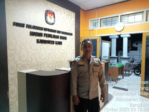 Cegah Gangguan Kmatibmas di Kantor KPUD, Polres Kaur Gelar Patroli