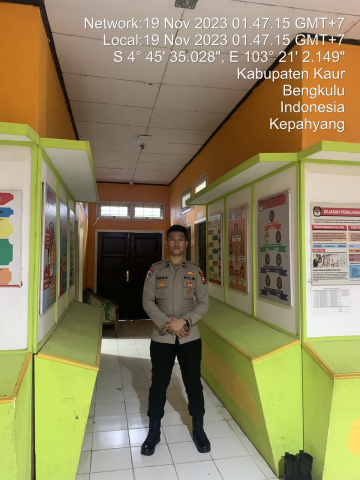 Polres Kaur Lakukan Pam Kantor Operasi OMB Di Kantor KPU Kaur  