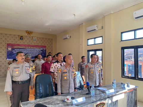Hadapi Perayaan Natal dan Tahun Baru, Polres Kaur Ikuti Vicon Lat Pra Ops Terkait Kesiapan Ops Lilin Nala Tahun 2023 