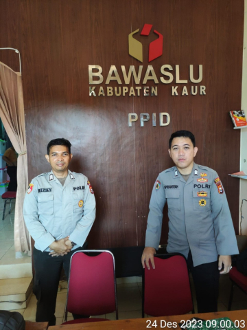 Polres Kaur Pengamanan di Kantor Bawaslu, Cegah Gangguan Kamtibmas 