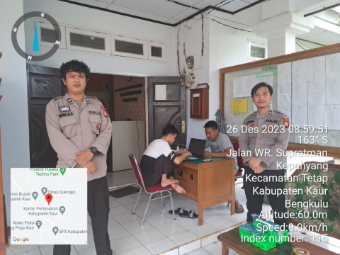 Tingkatkan Sistem Pengamanan di Kantor KPUD, Personel Polres Kaur Gelar Patroli 