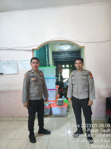 Personel OMB Polres Kaur Patroli di Kantor Bawaslu Lakukan Sitem Pengamanan Berkala 