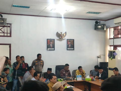 Polres Kaur Gelar Pengamanan Rapat Dengar Pendapat DPRD Kabupaten Kaur Bersama PTDSJ dan PPSS
