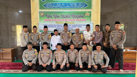 Sukseskan Pemilu Serentak Tahun 2024, Polres Kaur Gelar Doa dan Dzikir Bersama