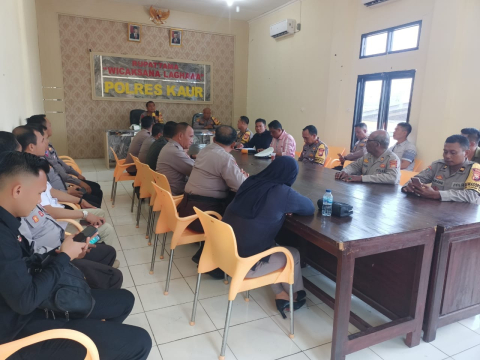 Evaluasi Kinerja, Polres Kaur Melaksankan Anev Minggu Ke-5 OMB Nala 2023-2024