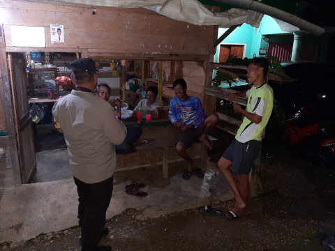 Pengawasan Kamtibmas, Polsek Muara Sahung Patroli KRYD Sampaikan Imbauan Kamtibmas 