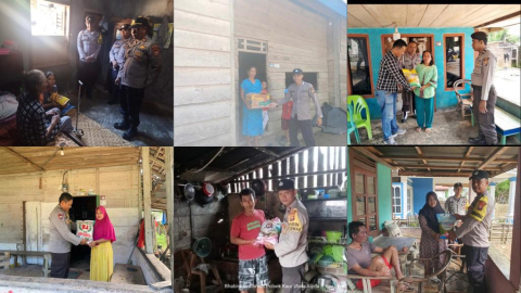 Sebanyak 7 Warga Kurang Mampu Terima Bantuan Sembako dari Program Selasa Berbagi Polres Kaur