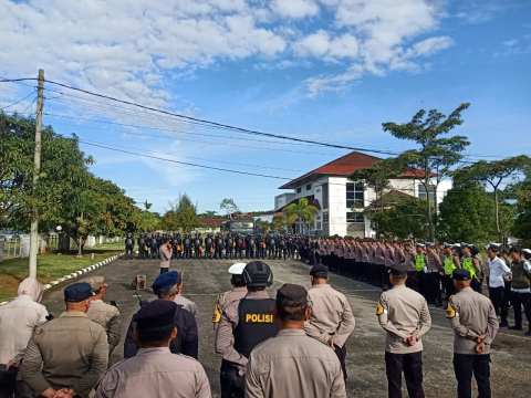 Polres Kaur Gelar Pengamanan Aksi Damai Perkumpulan Petani Sawit Sejahtera