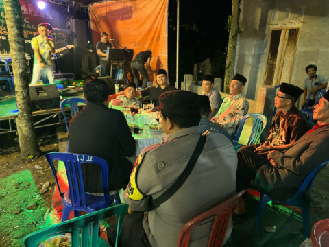 Monitoring Kegitan Pesta Pernikahan, Polsek Kaur Utara Sampaikan Imbauan Kamtibmas 