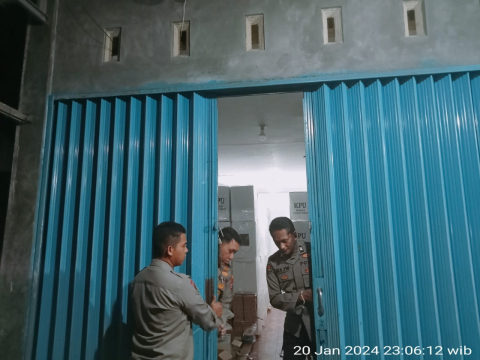 Satgas Preventif OMB Polres Kaur Lakukan Pengamanan Berkala di Gudang Logistik 