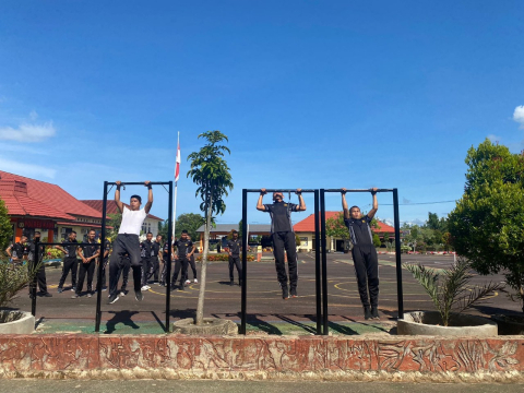 Sipakan Diri Sebelum Memasuki Lembaga Pendidikan, Polres Kaur Binlat Casis Bintara dan Tamtama 