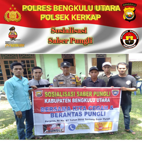 Bhabinkamtibmas Desa Serumbung Ajak  Warga Binaanya Cegah Pungli 