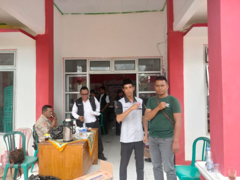 Kapolsek Ketahun Monitoring Bimtek Panwas TPS di Kecamatan Pinang Raya