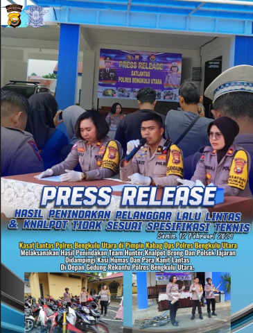Ratusan Ranmor Beserta Knalpot Brong Diamankan Polres Bengkulu Utara