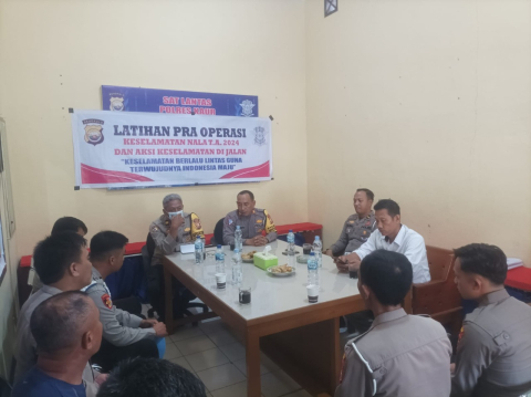 Sat Lantas Polres Kaur Laksankaan Lat Pra Ops Keselamatan Nala Tahun 2024