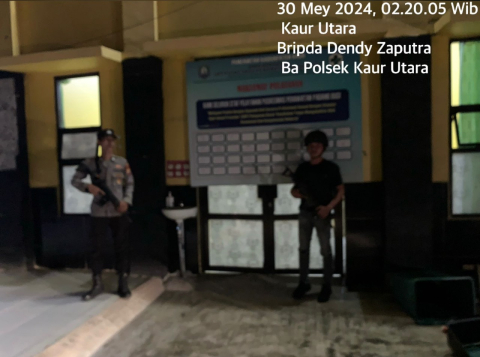 Pasca Diguyur Hujan Lebat, Polsek Kaur Utara Patroli Monitoring Antisipasi Bencana Alam