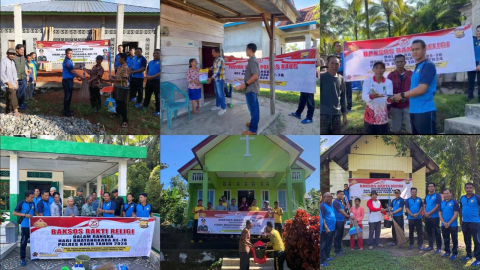 HUT Bhayangkara Ke 78, Personel Polres Kaur Gelar Bakti Sosial Religi Bersihkan Masjid dan Rumah Ibadah di Wilkum