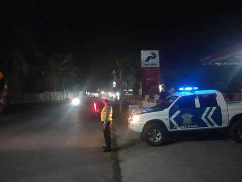 Tingkatkan Keamanan dan Ketertiban, Satlantas Polres Kaur Pantau Arus Lalu Lintas 