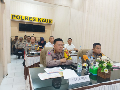 Polres Kaur Ikuti Zoom Meeting Rapat Internal Dalam Rangka Kesiapan Ops Mantap Praja Nala 2024, Pilkada Serentak