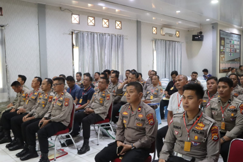 Jeang Pilkada 2024 , Polres Mukomuko Gelar Latihan Pra Ops Mantap Paraja Nala 2024 