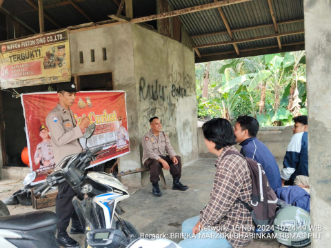 Polsek Bermani Ulu Gelar Jumat Curhat di Desa Kampung Melayu