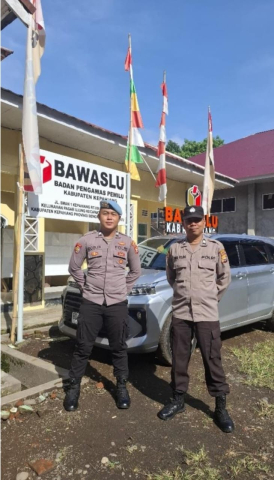 Kembali Amankan Kantor Penyelenggara Pemilu, Polres Kepahiang Terjunkan Personel untu Menjaga Keamanan 