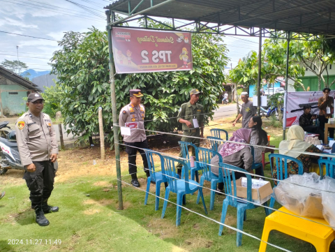 Pastikan Tahapan Pungut Suara Berjalan Aman, lancar, dan damai, Pamatwil Bengkulu Pantau Langsung TPS