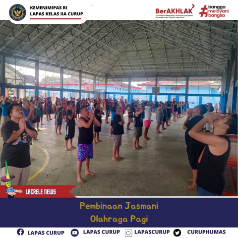 Warga Binaan Lapas Curup Antusias Senam Pagi Bersama