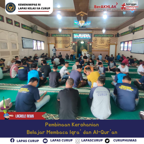  Tingkatkan Keimanan, Lapas Curup Gelar Program Pembelajaran Iqra’ dan Al-Qur’an untuk WBP