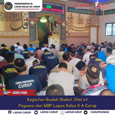 Warga Binaan Lapas Curup Ramaikan Masjid