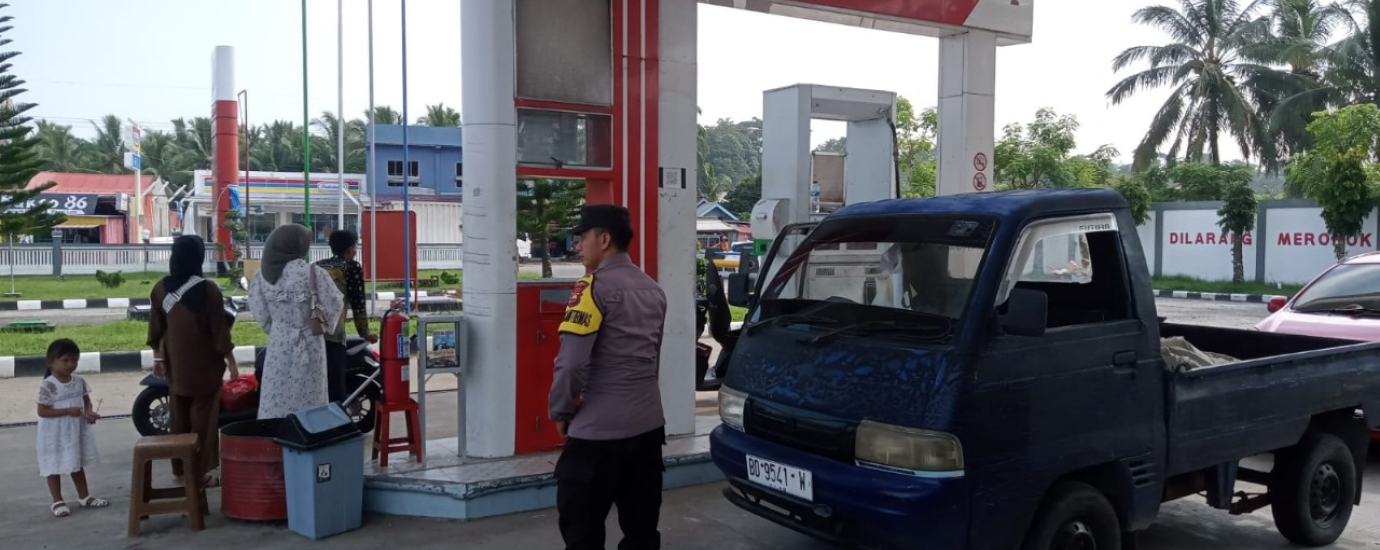 Polsek Maje Lakukan Pengawasan dan Pendataan Pasokan BBM di SPBU Air Numan Jaya 
