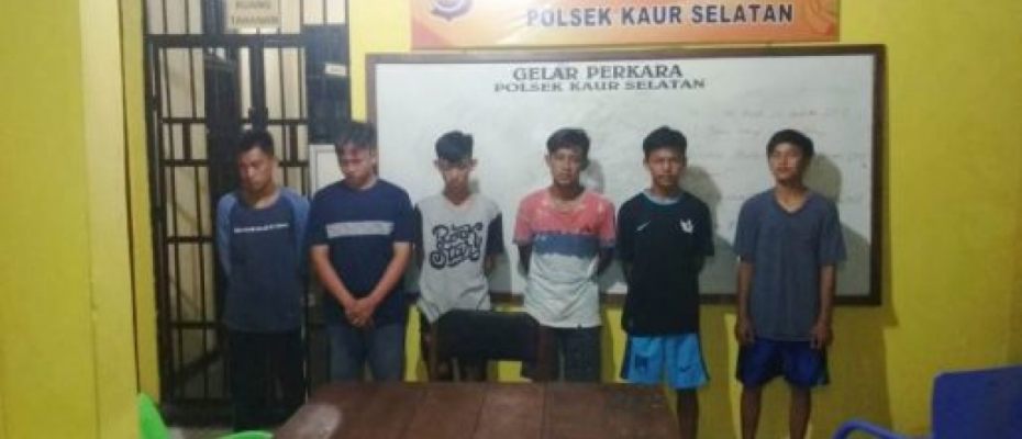 6 Pelajar di Amankan Polsek Kaur Selatan