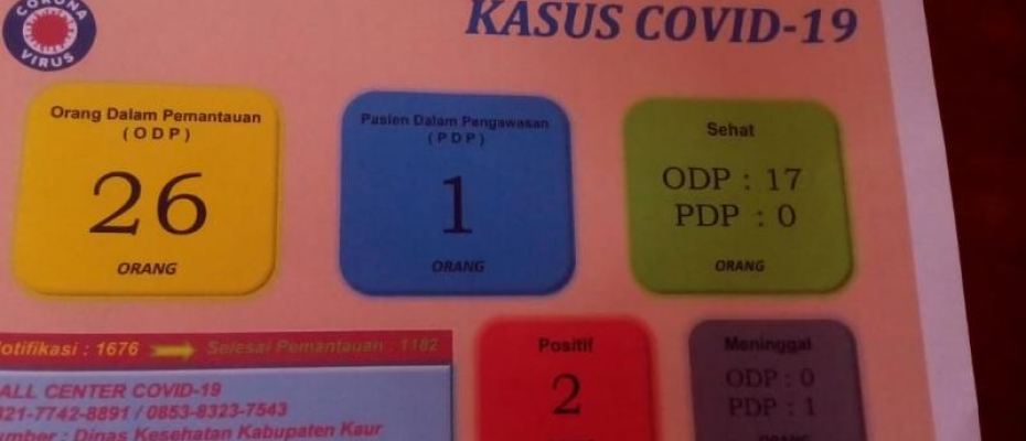 Foto Grafik Perkembangan Covid-19 Kabupaten kaur