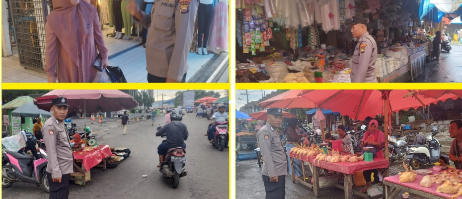 Sambang Silahturahmi, Polsek Ratu Samban Berikan Imbaun kepada Pedagang