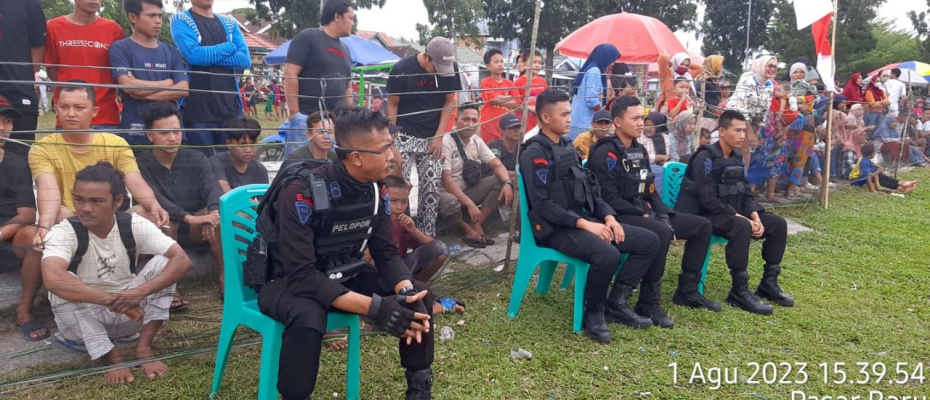 Polsek Kaur Selatan Berikan Pengmanan Hari Ke 9 Turnament Sepak Bola Antar Desa