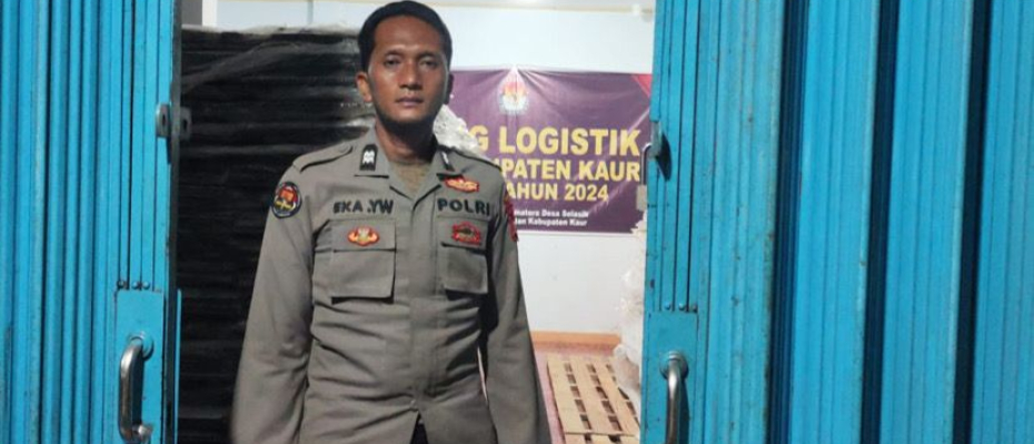 Polres Kaur Rutinkan Patroli di Setiap Gudang Logistik KPUD Kaur 