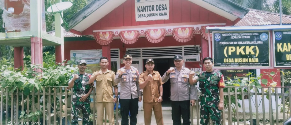 Cooling Sistem, Kapolsek Ketahun dan Bhabinsa Sambangi Kantor Desa Kualalangi