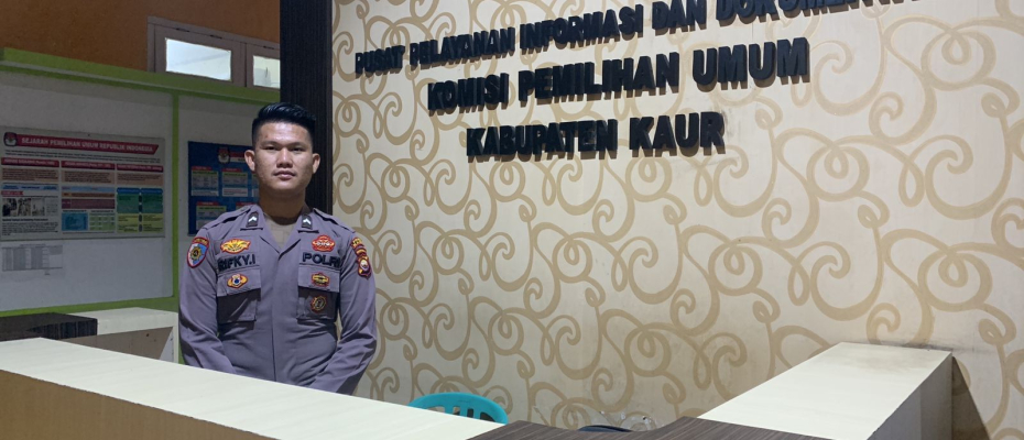 Antisipasi Kejadian Yang Tidak Diinginkan, Polres Kaur Laksanakan Pengamanan Kantor KPUD Kaur
