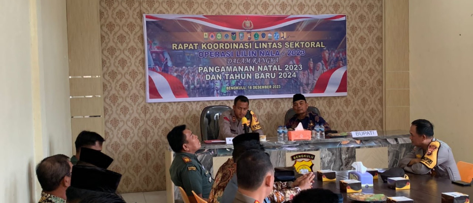 Kesiapan Pengamanan Nataru, Polres Kaur Gelar Rakor Lintas Sektoral 