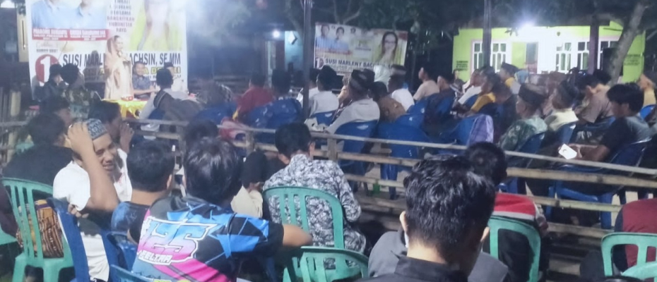 Personel OMB Polres Kaur Lakukan Pengamanan Kampanye Tatap Muka Calon Angota DPR RI 