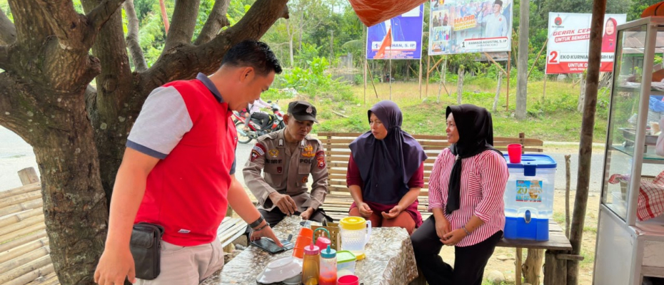 Pengawasan Kamtibmas, Polsek Kaur Utara Patroli di Sekretariat Panwascam 