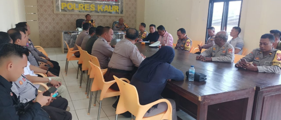 Evaluasi Kinerja, Polres Kaur Melaksankan Anev Minggu Ke-5 OMB Nala 2023-2024