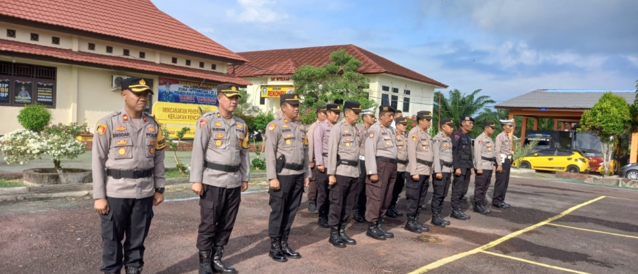 Polres Kaur Gelar Upacara Korp Raport Kenaikan Pangkat Setingkat Lebih Tinggi Periode 01 Januari 2024